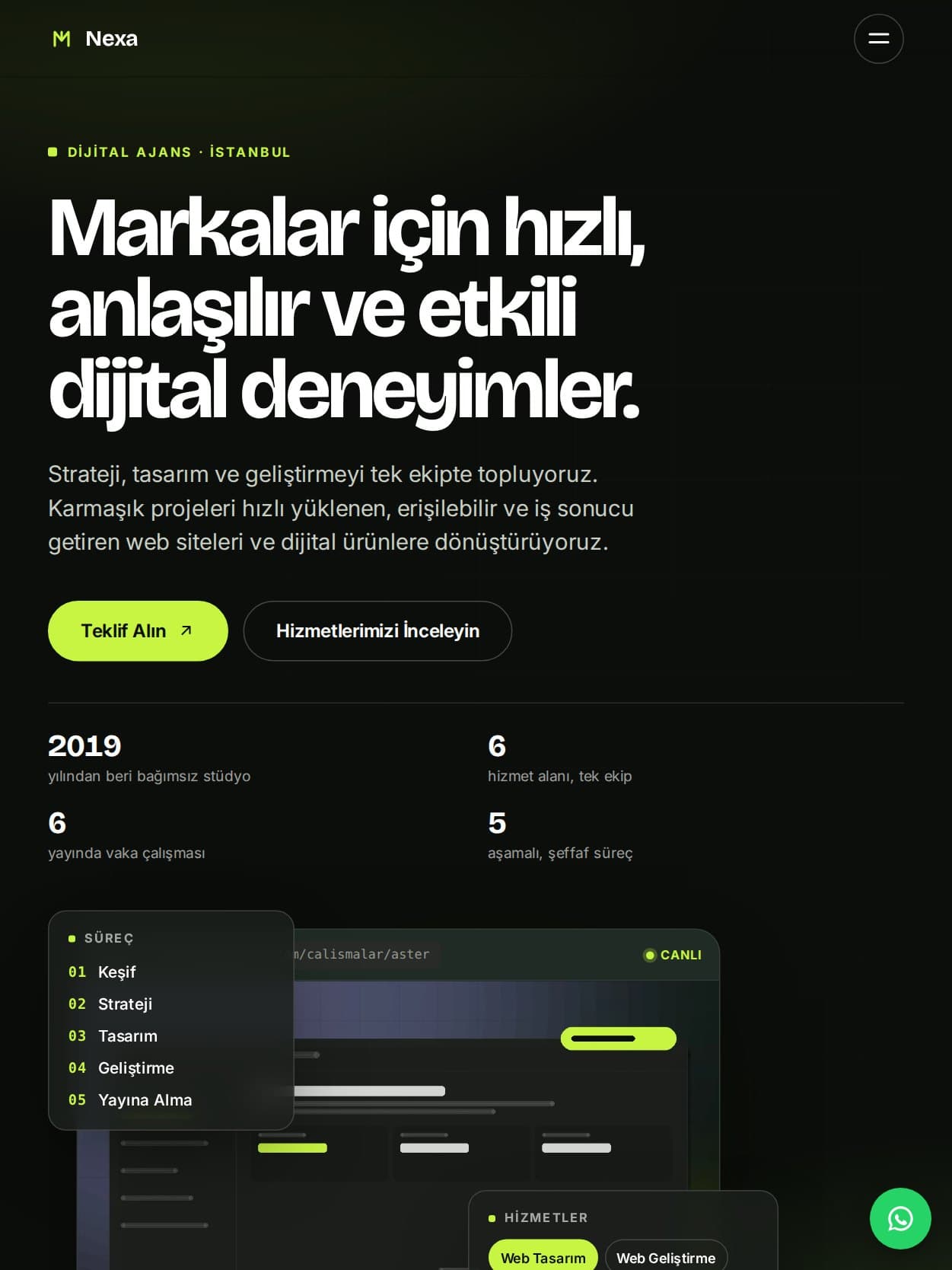 Nexa — tablet görünüm