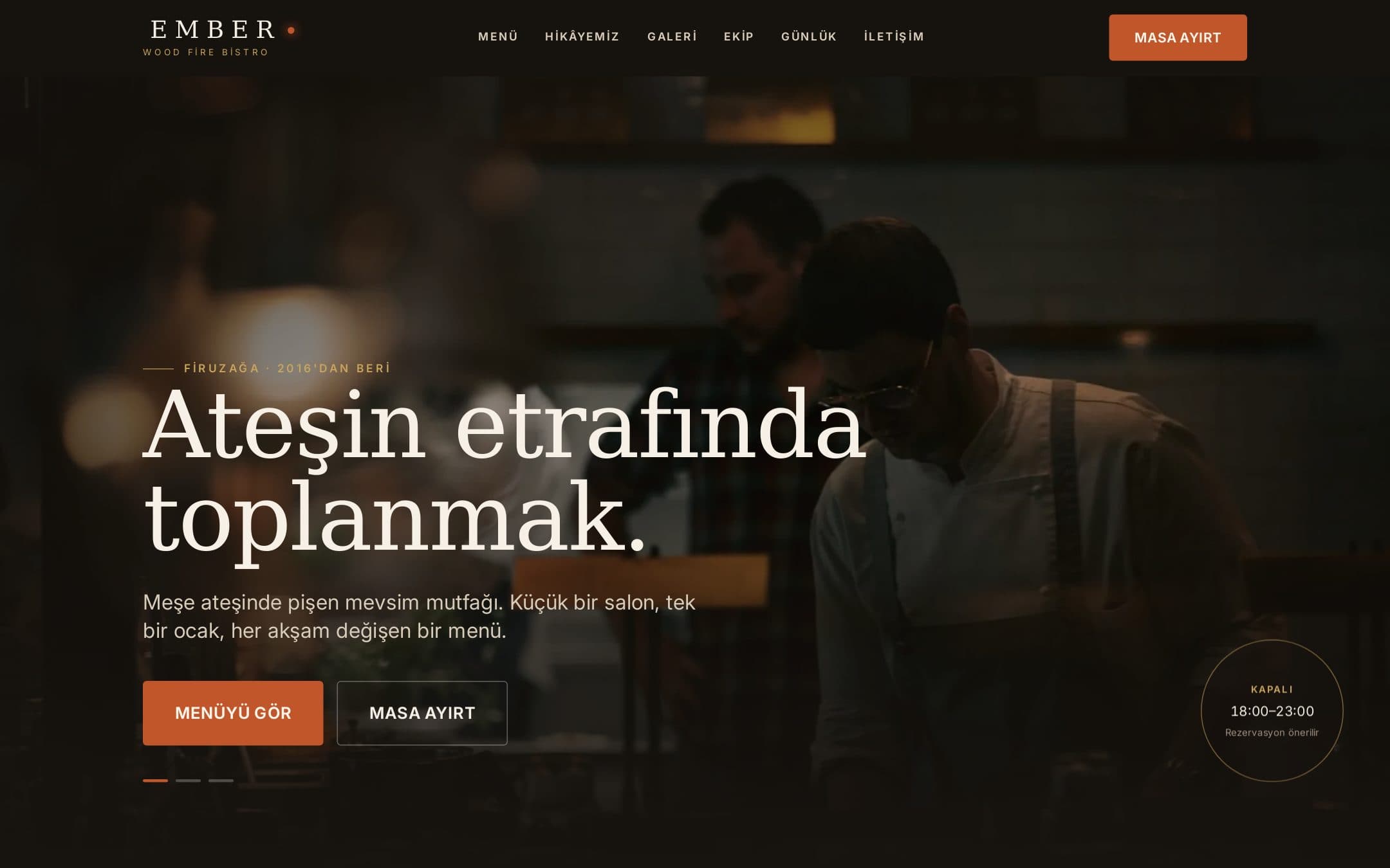 Restaurant — ana sayfa (masaüstü)