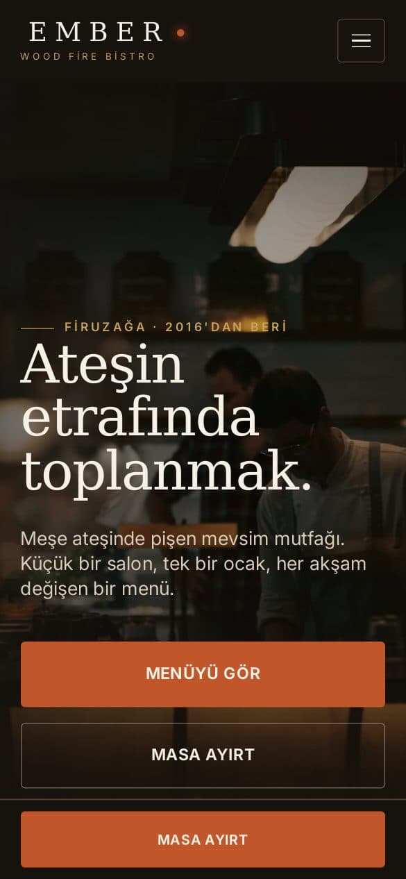 Restaurant — mobil görünüm